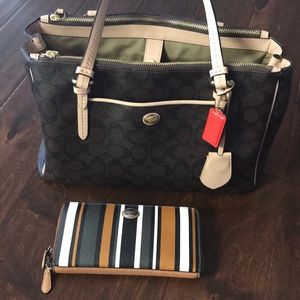 Authentic Coach purse wallet combo